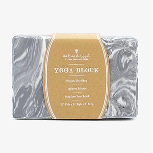 Oak and Reed Premium Foam Yoga Block in Grey Marble